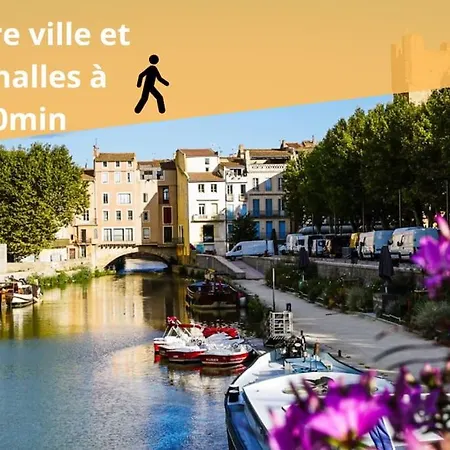 L'orchidee, Proche De La Gare Avec Clim Et Terrasse Lägenhet Narbonne