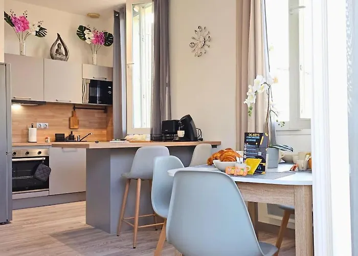 L'orchidee, Proche De La Gare Avec Clim Et Terrasse Apartman *